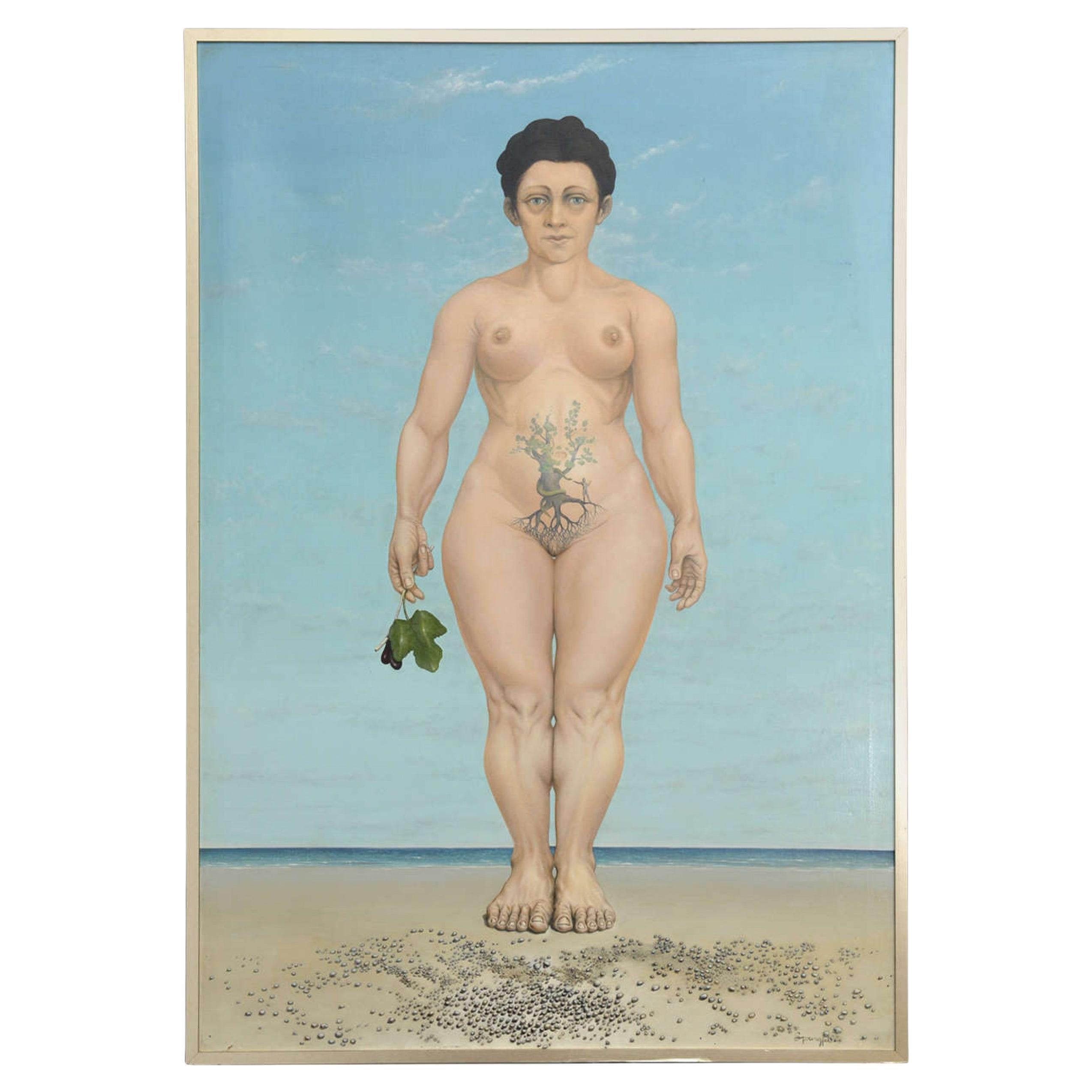 Robert Springfels Pintura figurativa contemporánea estadounidense al óleo sobre lienzo, Título