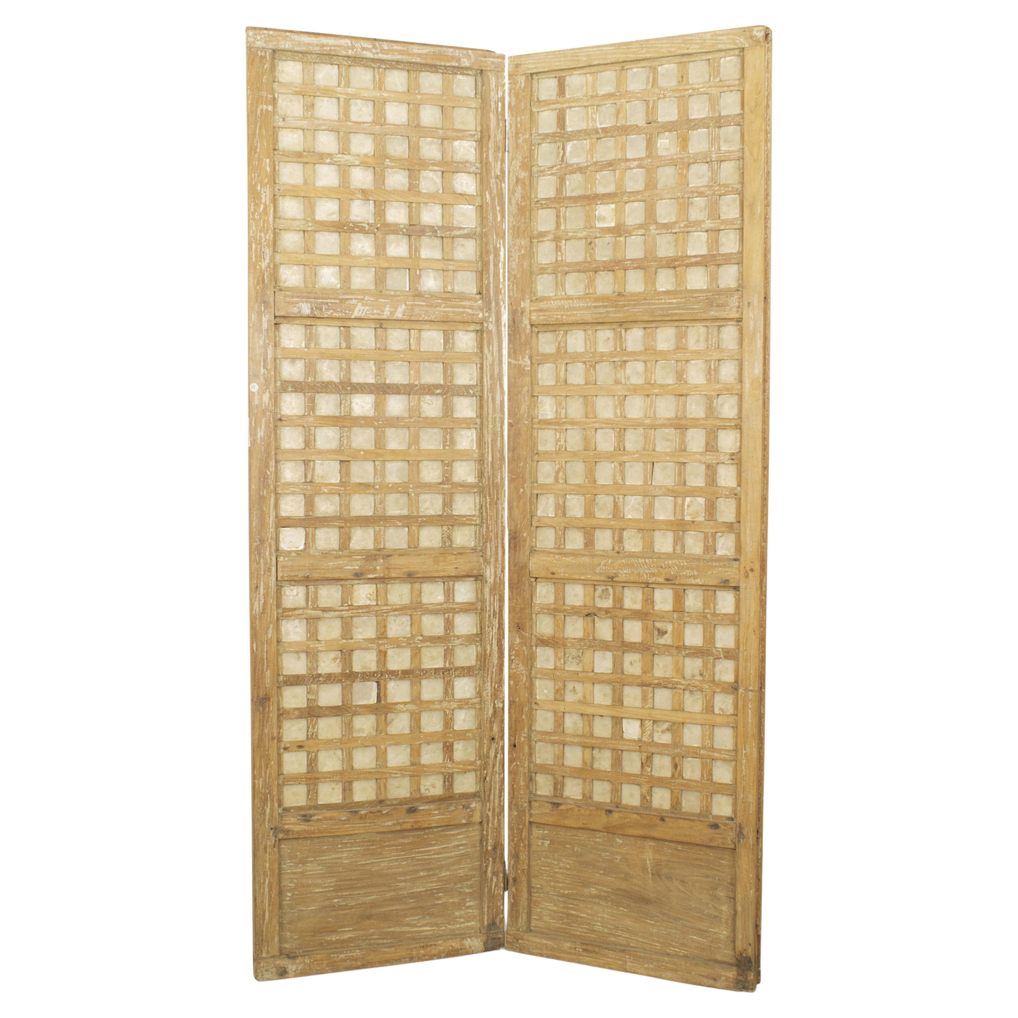 Mid-Century Italian 2-Panel Screen