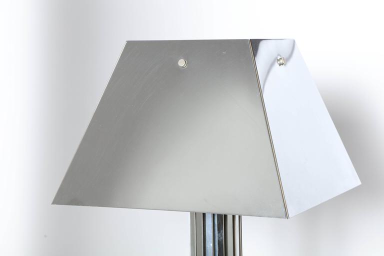 Monumental Curtis Jere Reflective Chrome Table Lamp with Chrome Shade