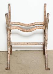Solid Cast Iron Oak Barrel Cask Stand - Table Base, Circa 1850