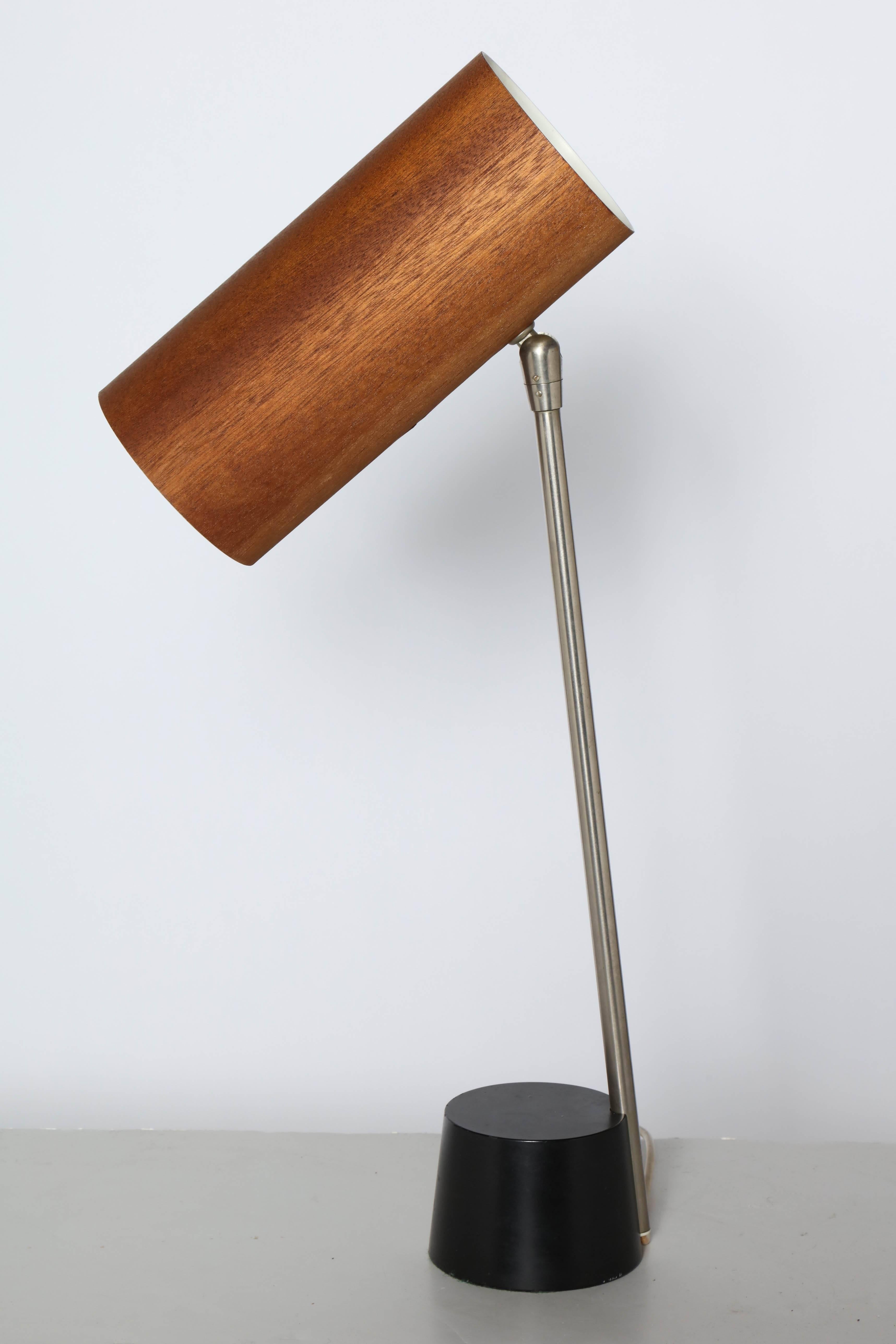 walnut desk lamp