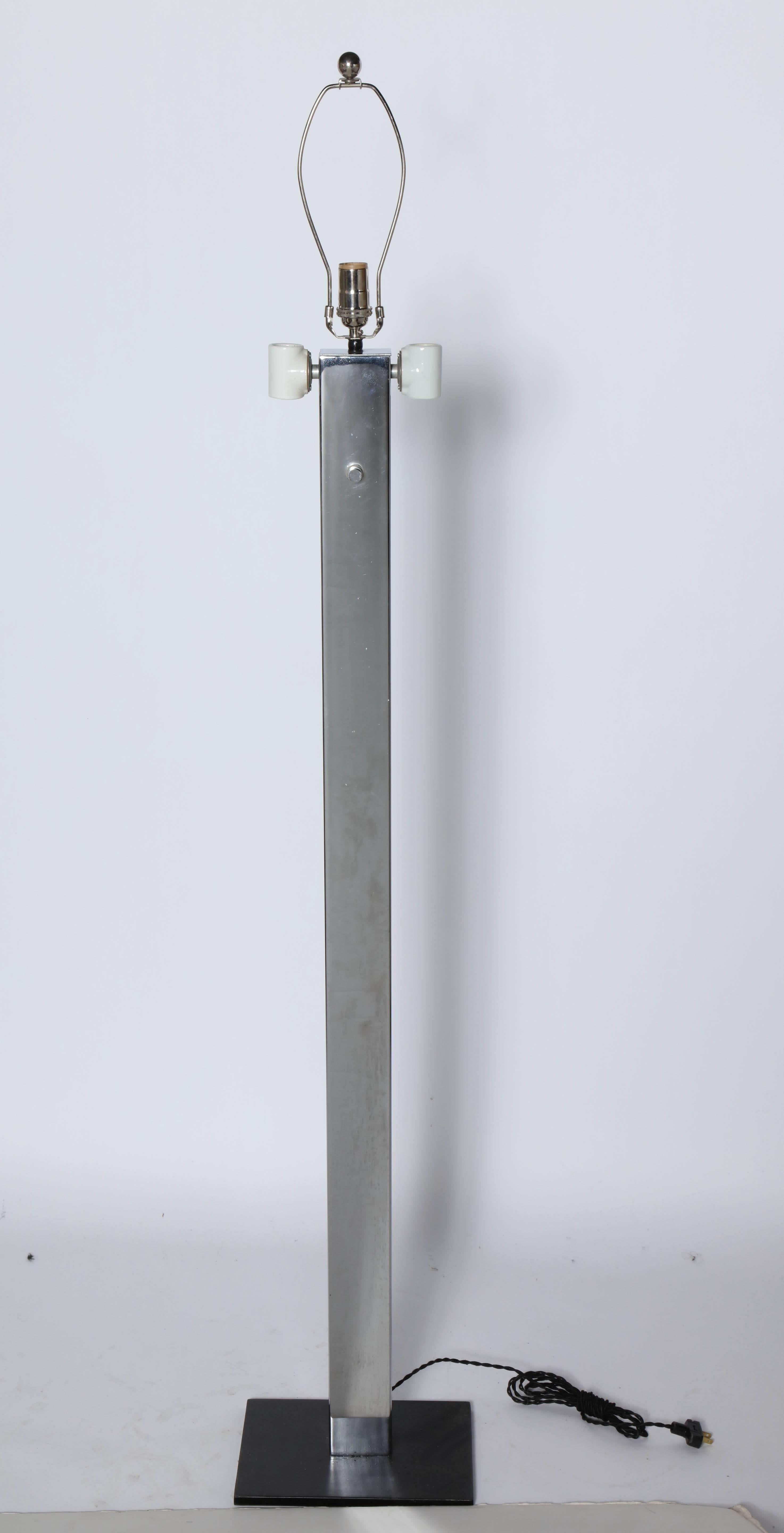 Enameled George Kovacs, International Style, Chrome Floor Lamp with Five Sockets, 1970's For Sale