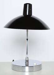 Clay Michie for Knoll No. 8 Swing Arm Chrome Desk Lamp with Black Shade