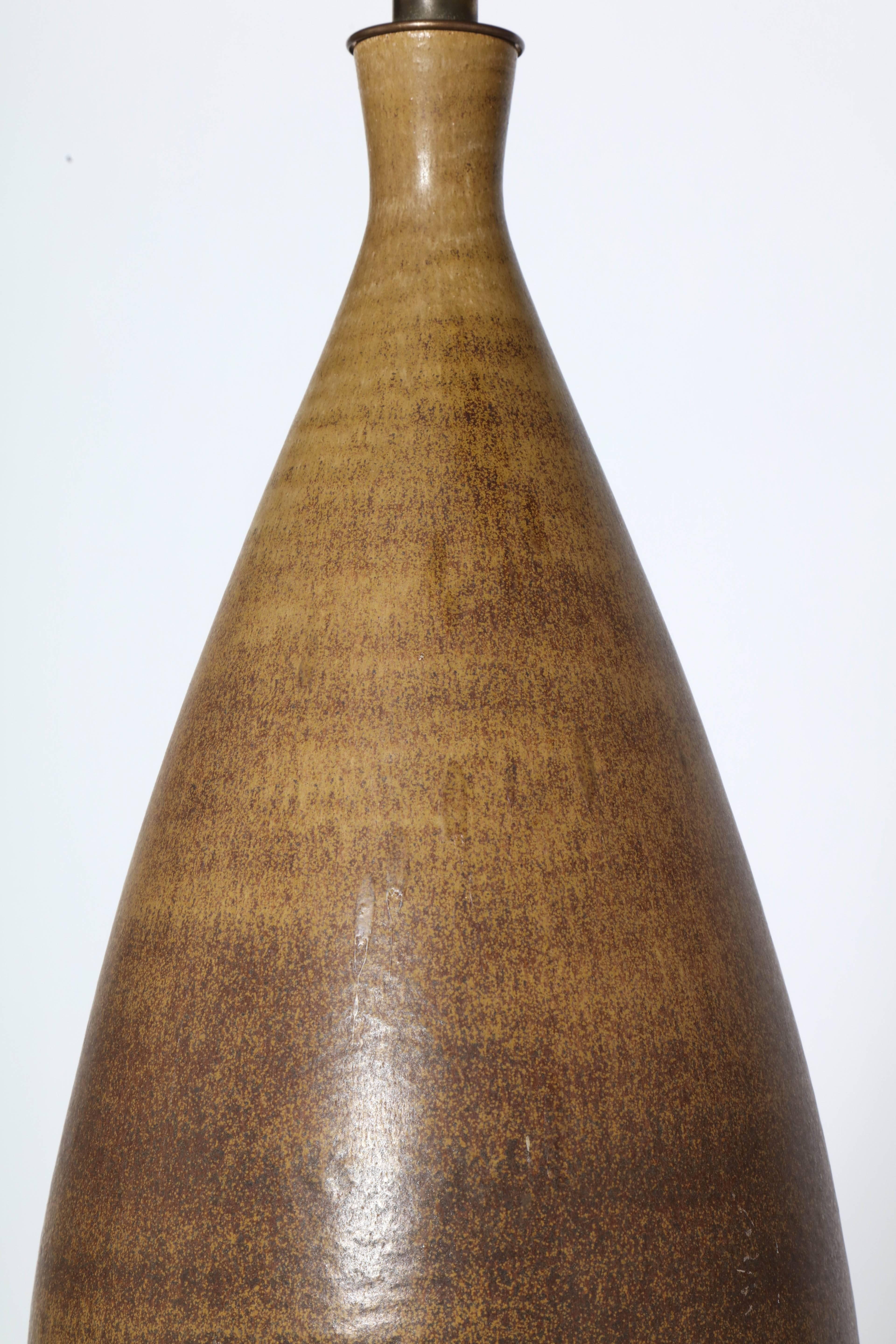 American Substantial Lee Rosen for Design-Technics Series 3300 Pottery Table Lamp, 1950's