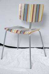 Set of Four Jesus Gasca "STUA" Style Matted Chrome Pop Art Dining/Kitchen Chair