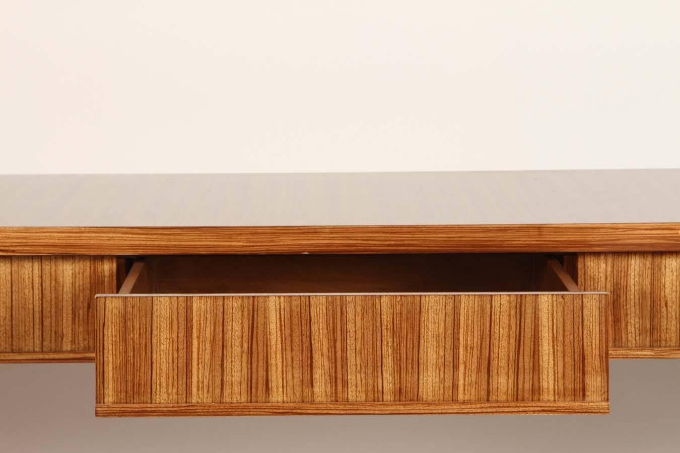 Contemporary Zebra Wood Console For Sale