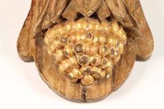 Hand-Carved Giltwood Wheat Sheaf