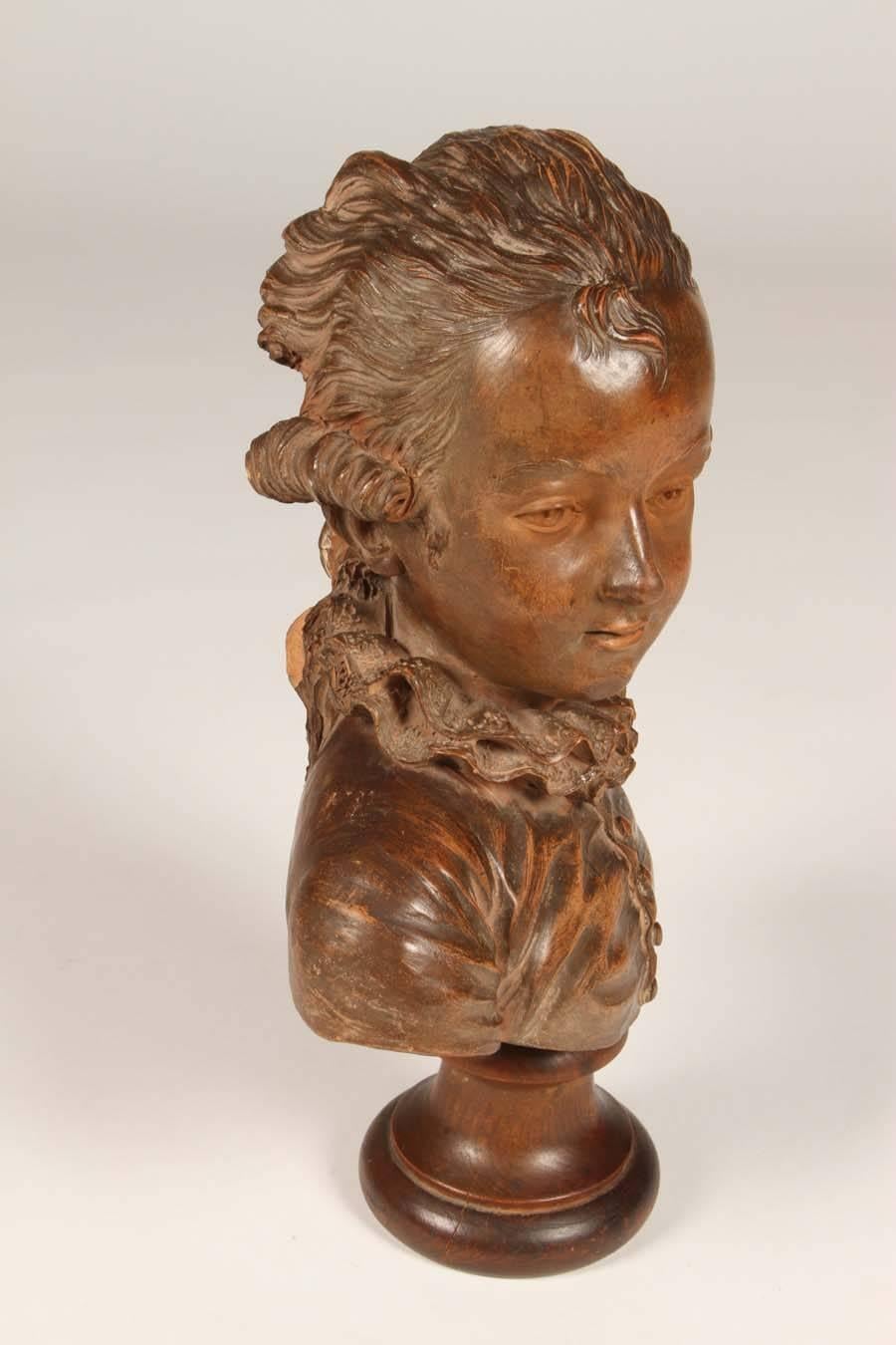 Terracotta Bust of Mozart as a Child In Excellent Condition In Los Angeles, CA