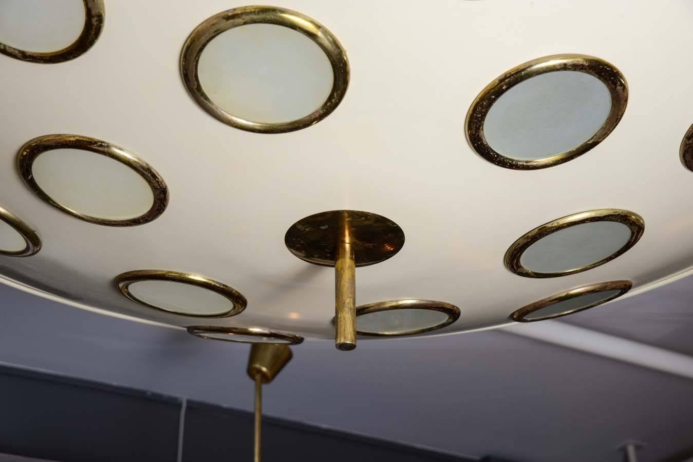 Mid-Century Modern Rare Pair of 1960 Lumi Chandeliers