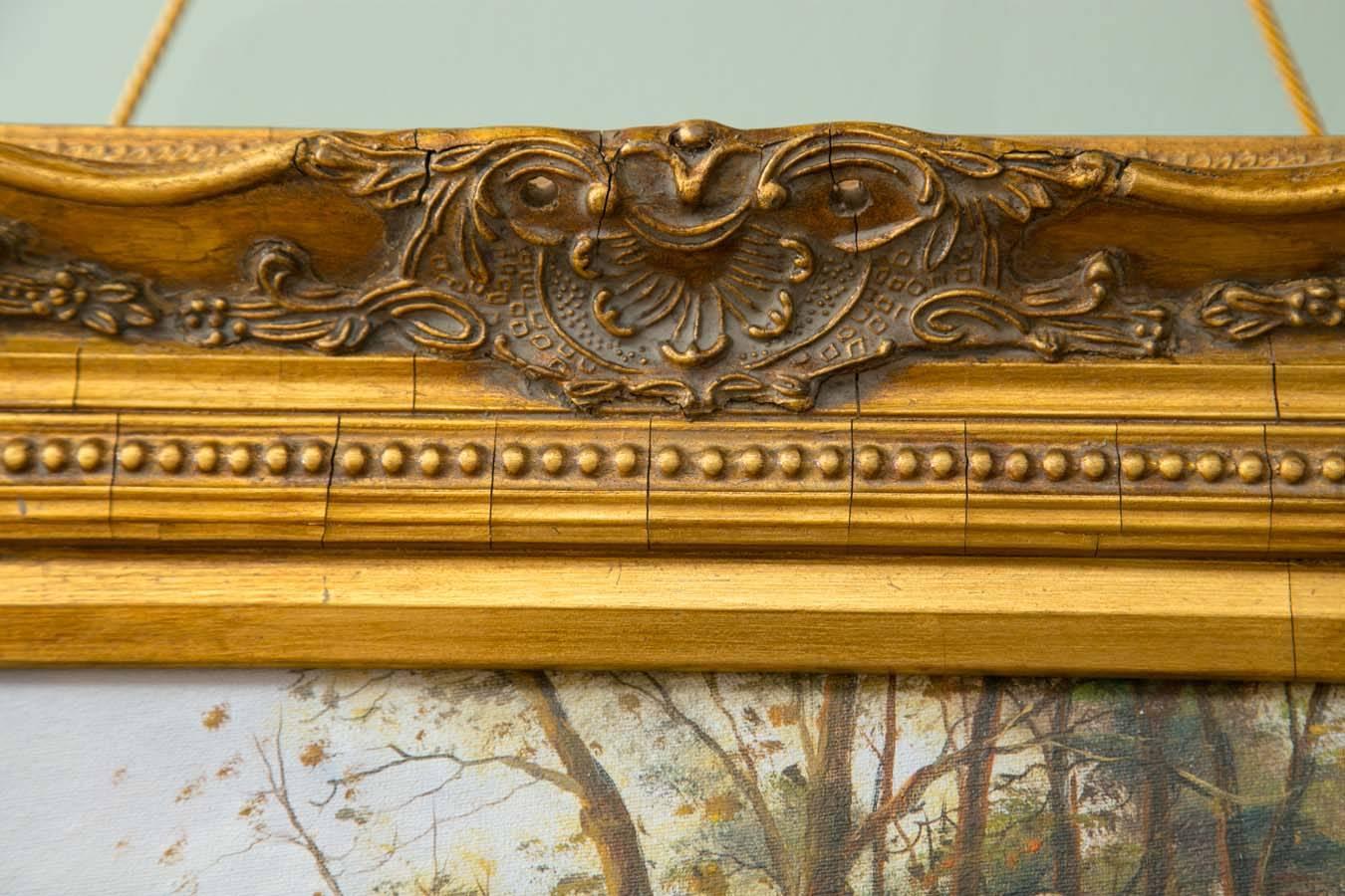 Early 20th Century Landscape Painting in Ornate Period Frame For Sale 1