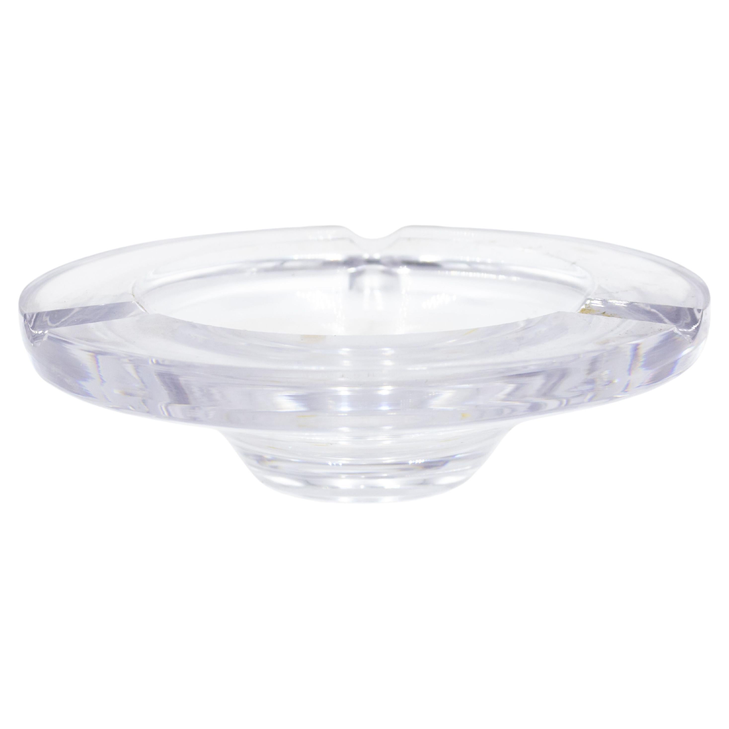 Mid-Century Crystal Cigar Ashtray For Sale
