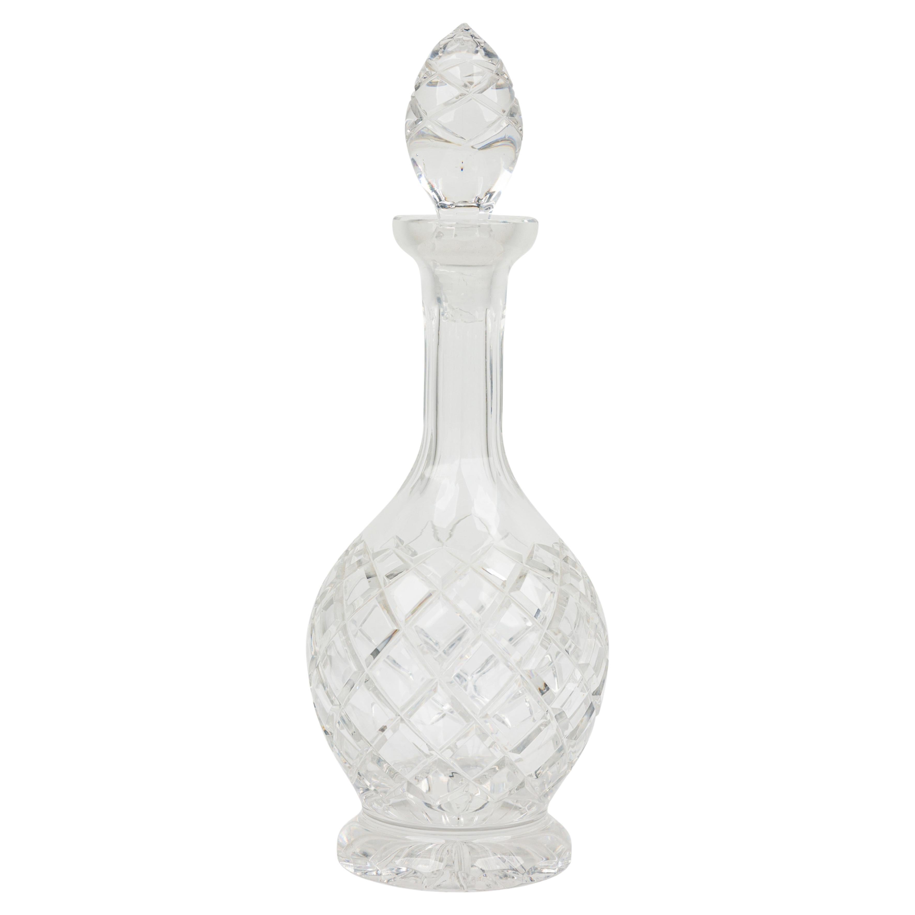 French Victorian style Baccarat Bell-Shape Decanter For Sale