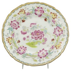 Set di piatti di porcellana inglese di epoca vittoriana con motivi floreali