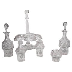 Set di ampolle di cristallo vittoriano inglese