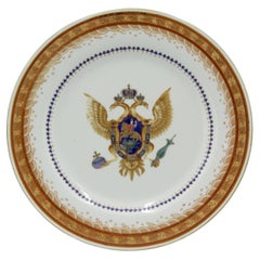 Pair of Continental Porcelain Dinner Plates