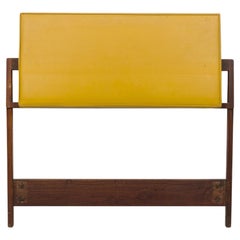 Jens Risom Mid-Century Danish Single Bed Headboards with Vinyl Cushions