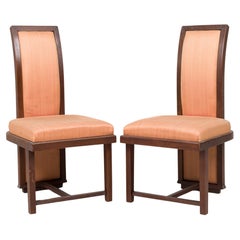Set of 6 Frank Lloyd Wright Mahogany Dining Chairs, 1950s