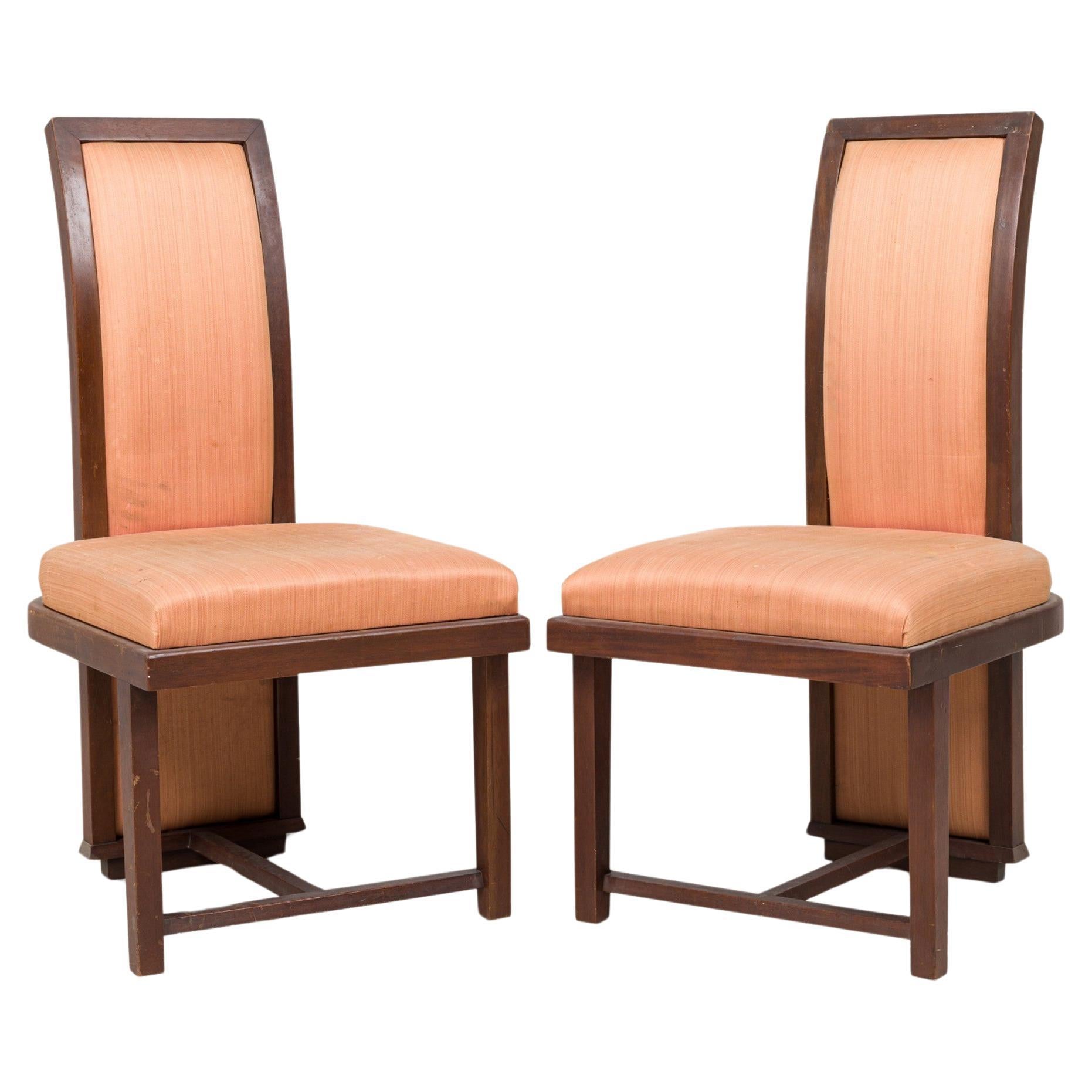 Garnitur aus 6 Frank Lloyd Wright Taliesin Sammlung Mahagoni Esszimmerstühle
