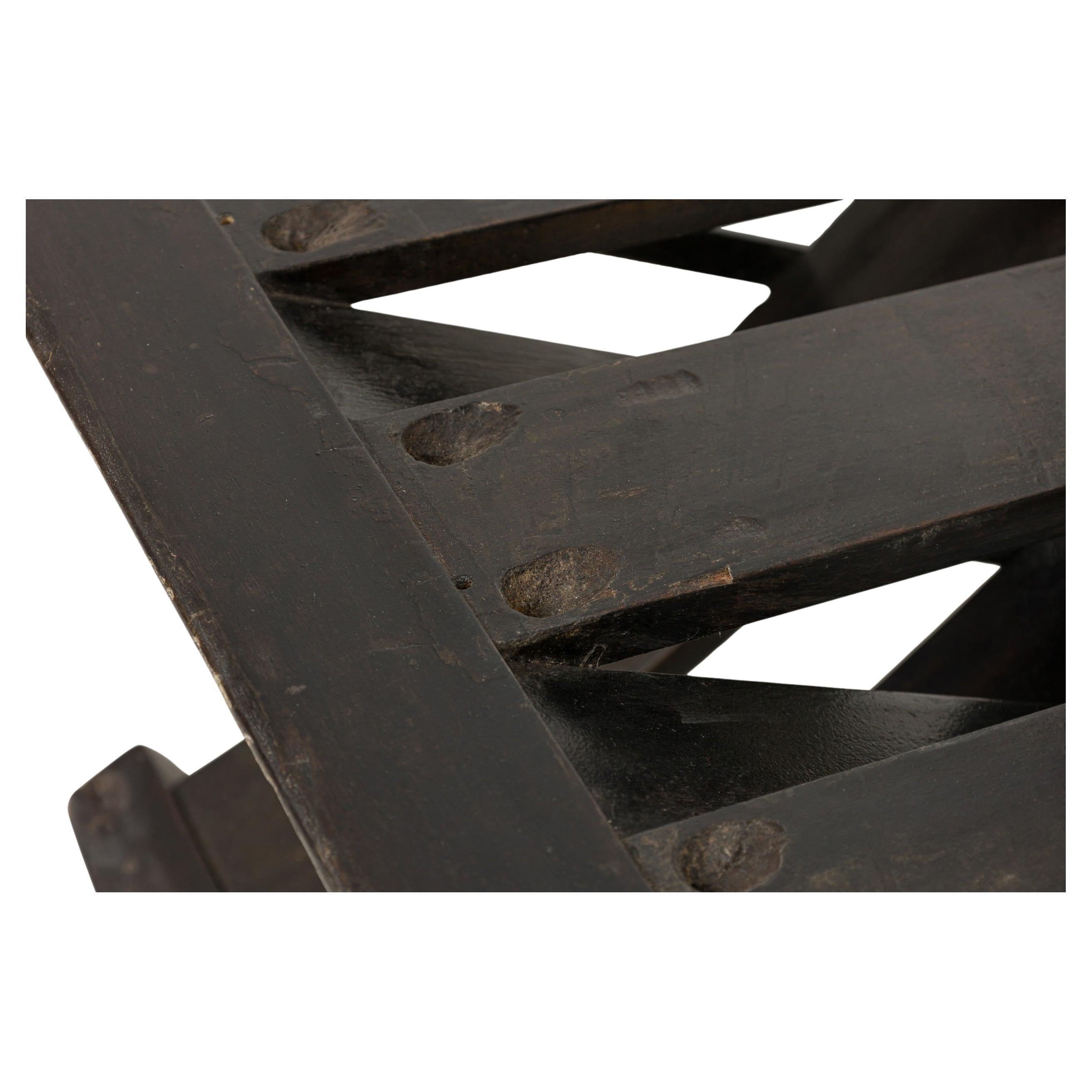 Harvey Probber Schwarz lackiert Wood "Scissor" Lounging Deck Chair