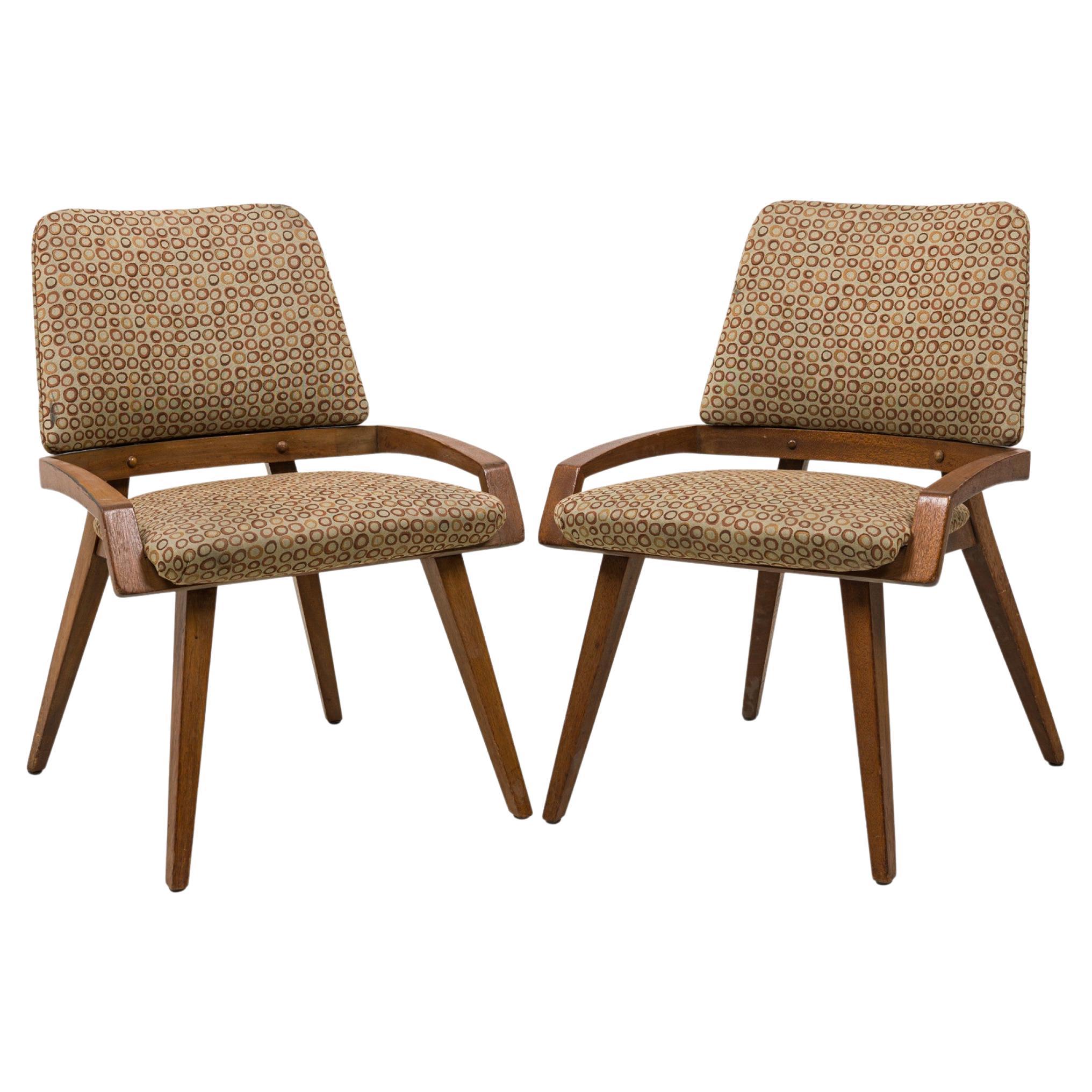 Set of 4 John Keal for Brown Saltman Modern Upholstered Armchairs