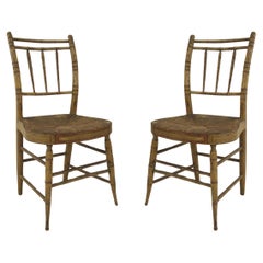 Pair of American Federal Painted Side Chairs