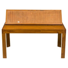 Edward J Wormley For Dunbar Wood Library Magazine Low Table with Caned Support