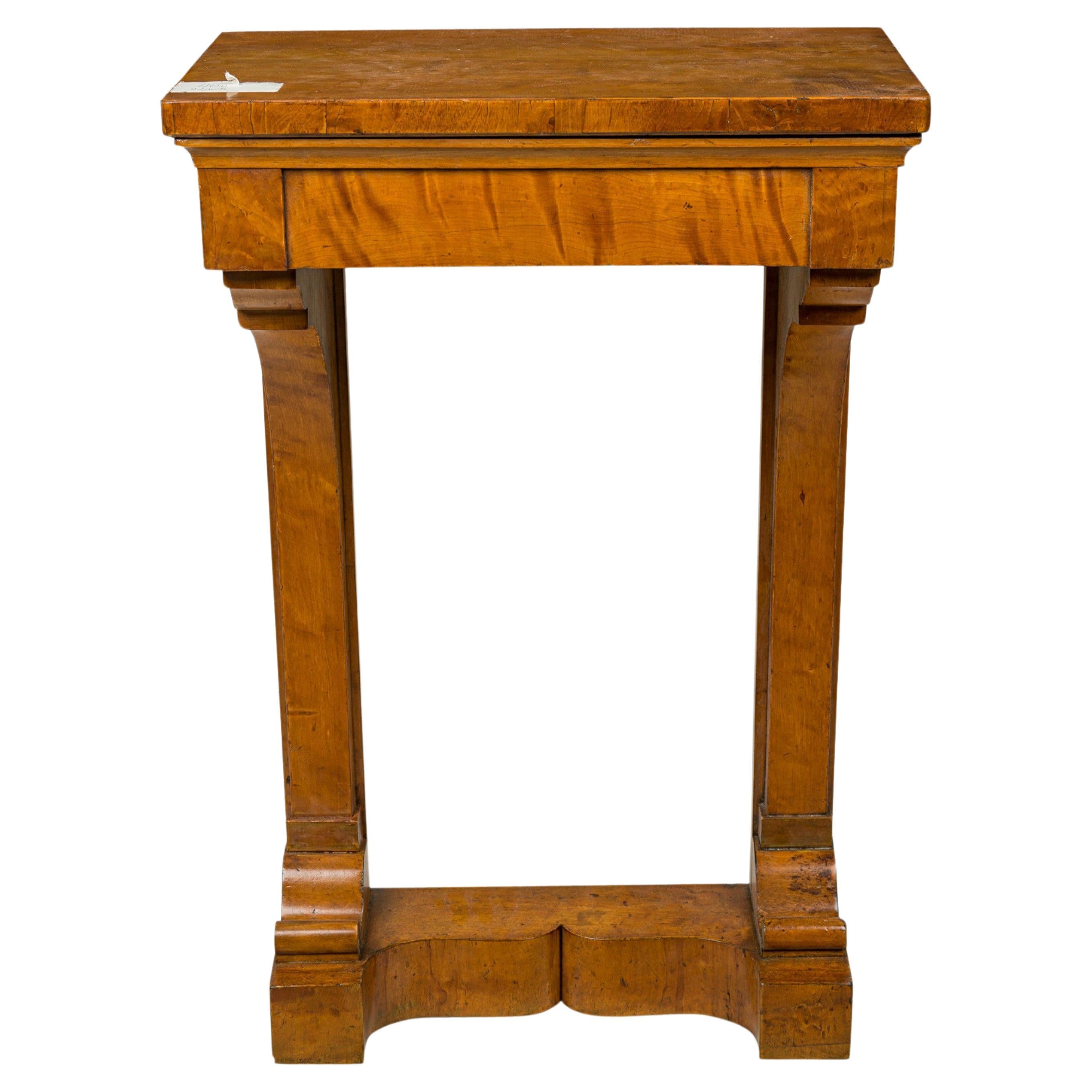 Austrian Biedermeier Console Table, Hand-Crafted Maple, Circa 1850