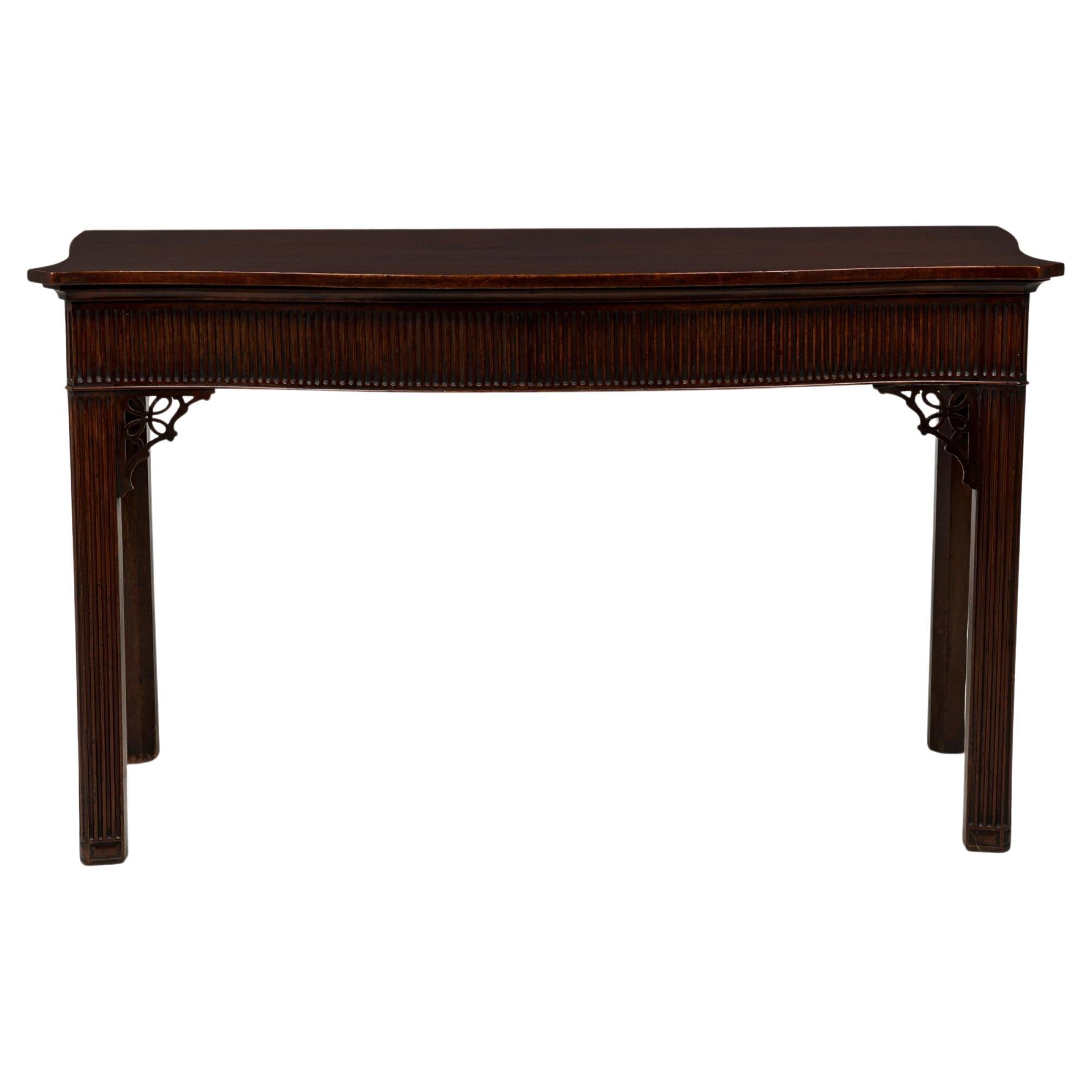 English George III Carved and Fluted Wood Server/Console Table