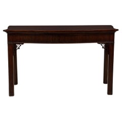 Antique English George III Carved and Fluted Wood Server/Console Table