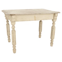 Victorian Dining Table, White Painted Pine, American, Circa 1850