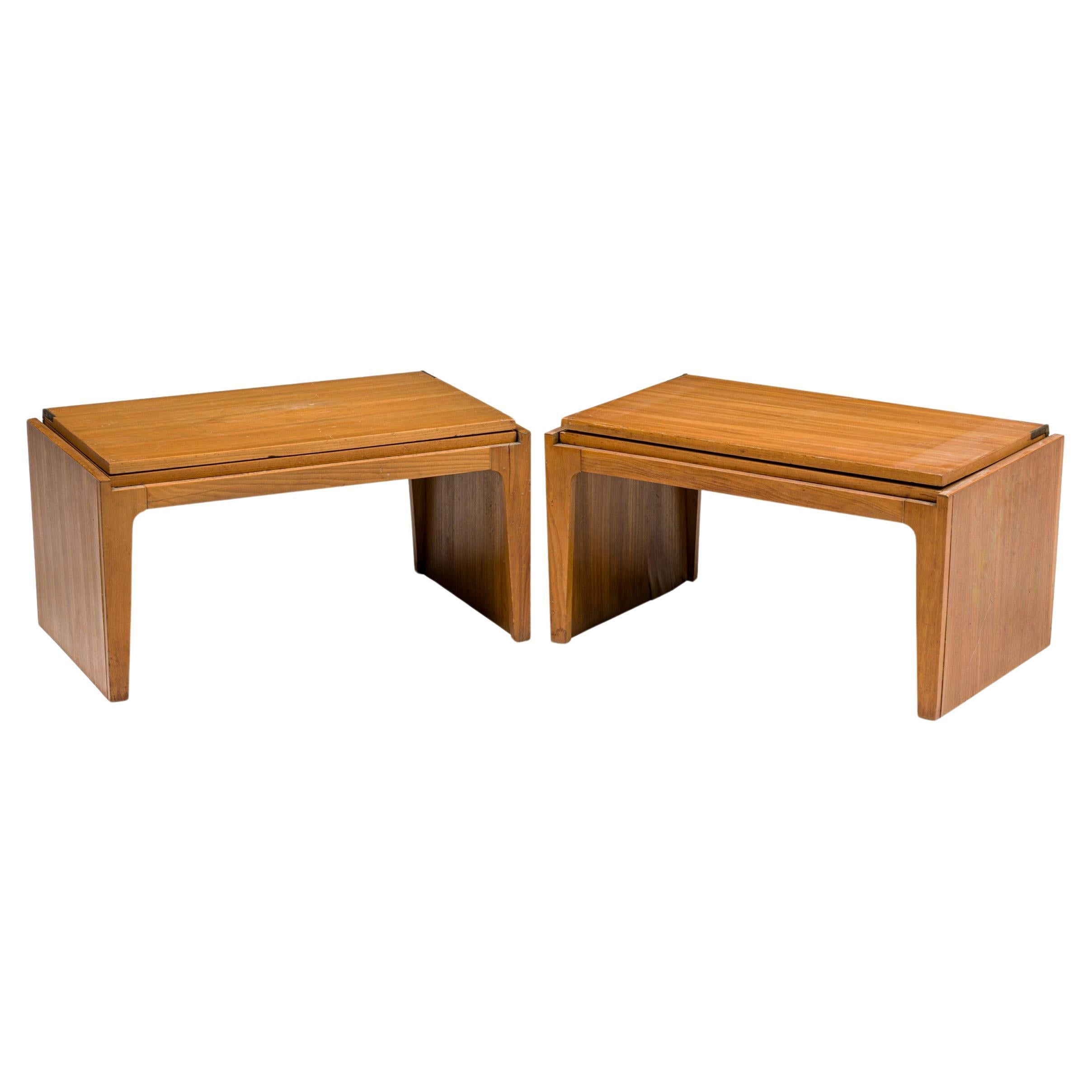 Edward Wormley American Mid-Century Convertible Stacking Occasional Tables For Sale