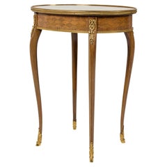 Französischer Louis XV Königsholz Parkett Endtisch
