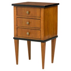 Austrian Biedermeier Cherrywood Bedside Commode with 3 Drawers