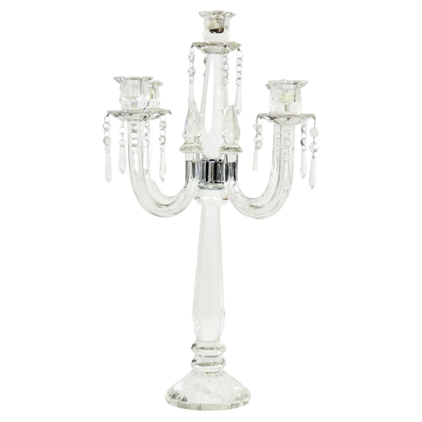 English Georgian Waterford Crystal Candelabra