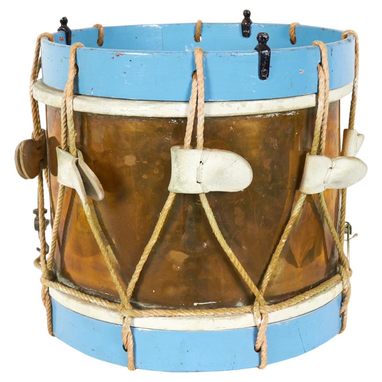 English Victorian Brass Regimental Drums