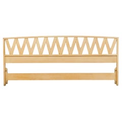Paul Frankl for Johnson Furniture Co. King-Size Wood Lattice Headboard