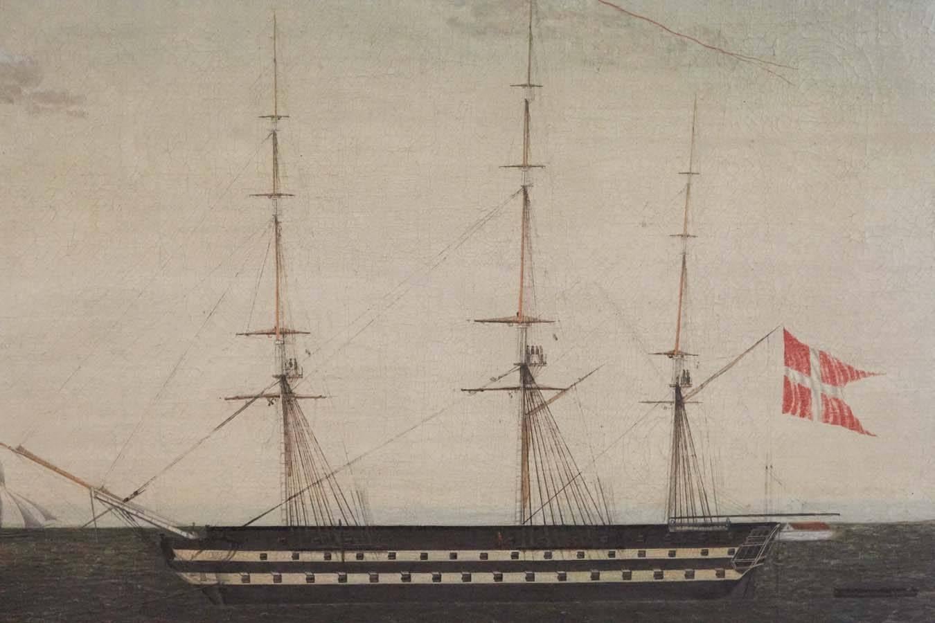 Large Nautical Painting, Sweden, Early 19th Century 1