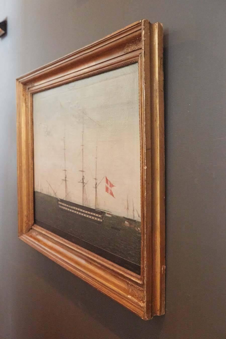 Large Nautical Painting, Sweden, Early 19th Century 4