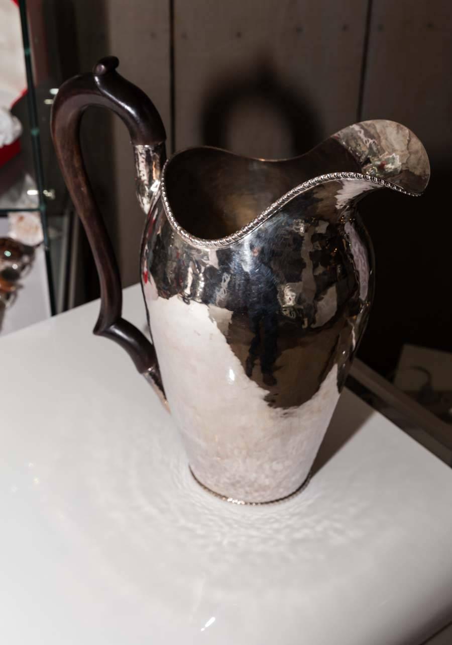 Hammered Silver Pitcher For Sale 3