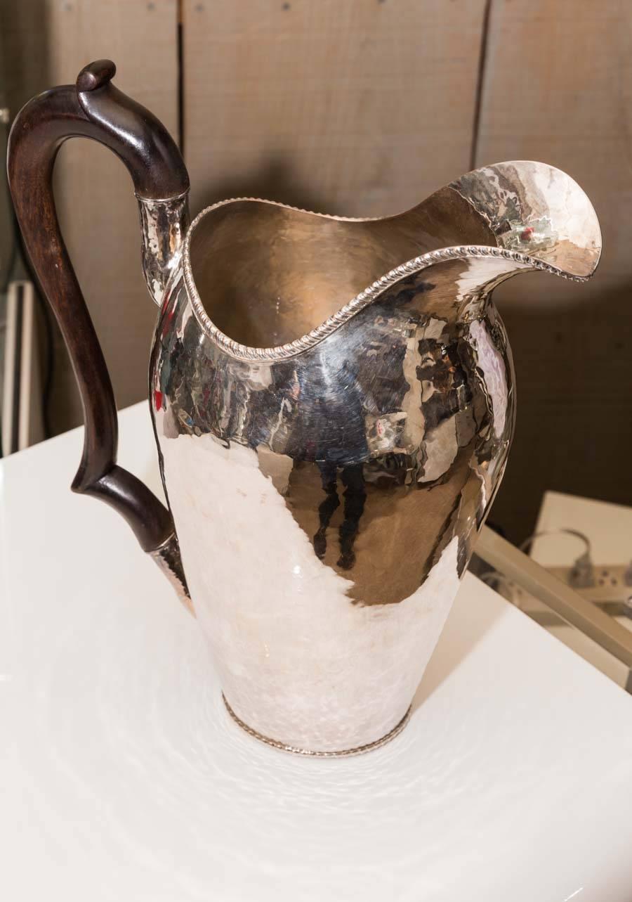 Hammered Silver Pitcher For Sale 4