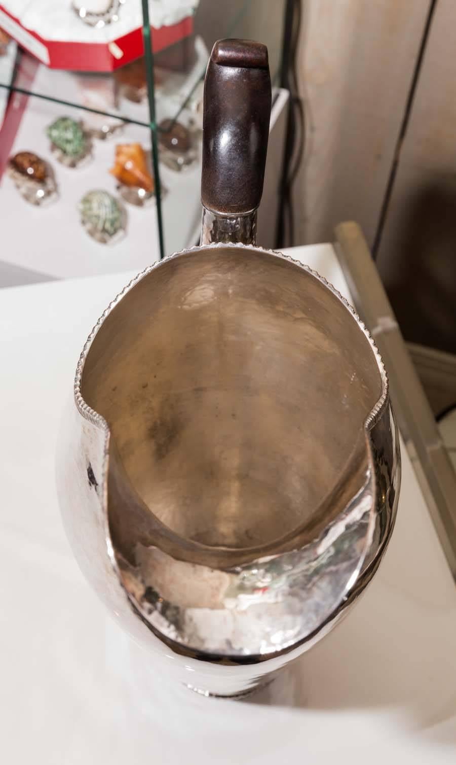 Hammered Silver Pitcher For Sale 5