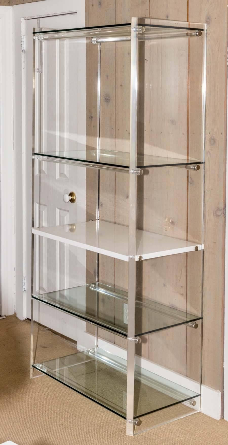 Mid-20th Century Attractive Mid-Century Etagere with Lucite Sides