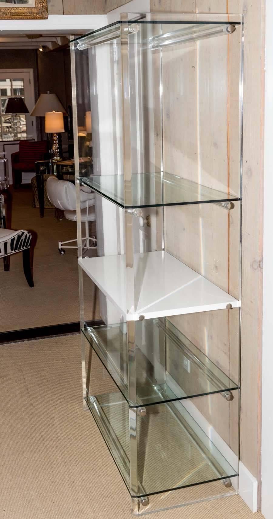 Attractive Mid-Century Etagere with Lucite Sides 1