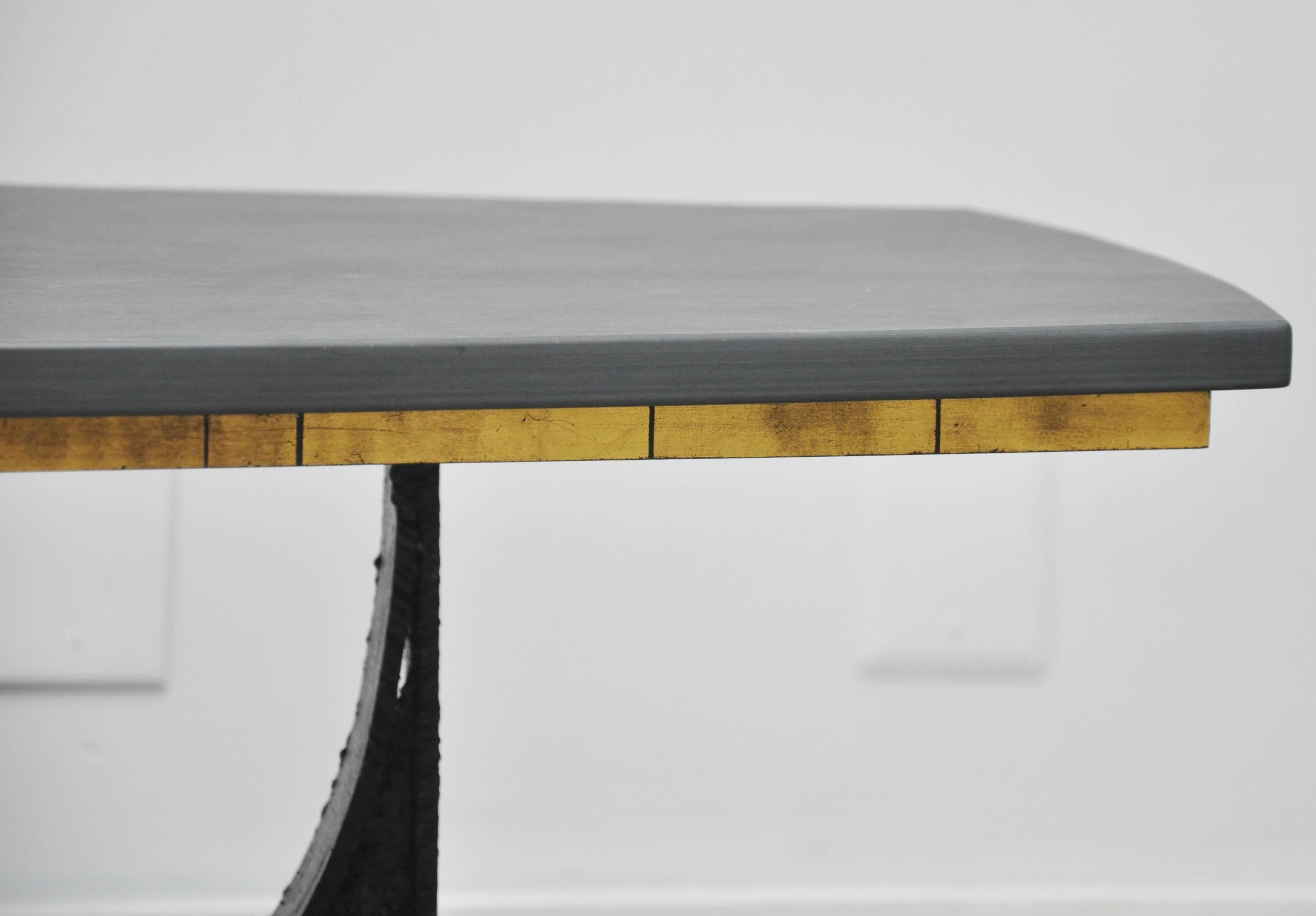 Paul Evans Forged Steel and Slate Coffee Table 1