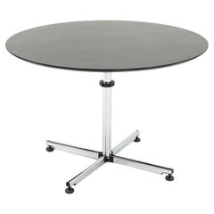 2000s USM Haller Kitos Dining / Meeting Tables 43" Round Black Wood Top 3x Avail