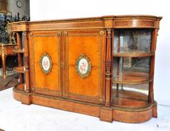 Pair of 19th Century porcelain mounted side cabinets