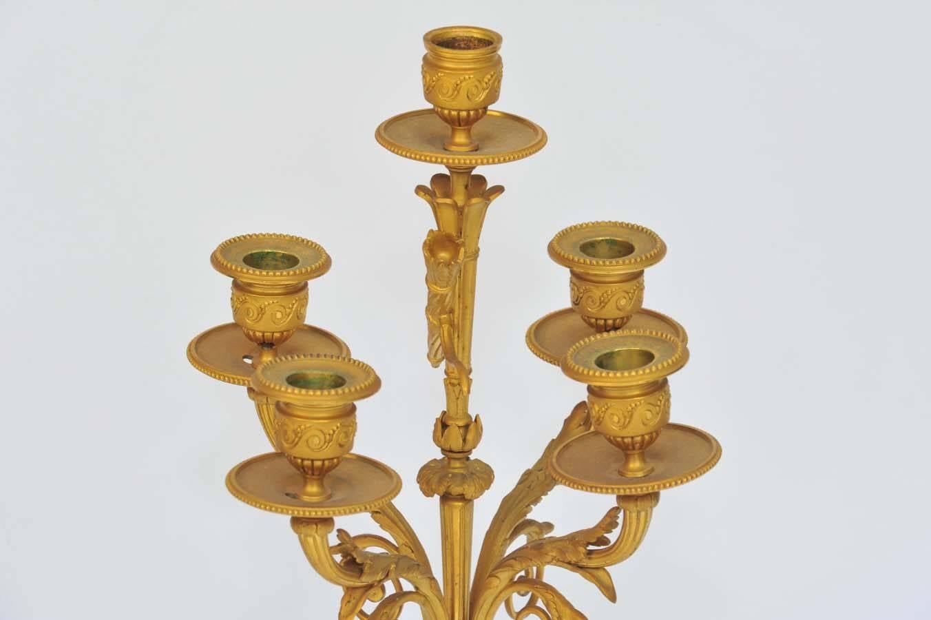 19th Century French Clock Garniture For Sale 2