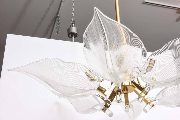 Murano Glass Leaves Chandelier Musethecollective Vintage Murano Glass Leaf Chandelier At 1stdibs