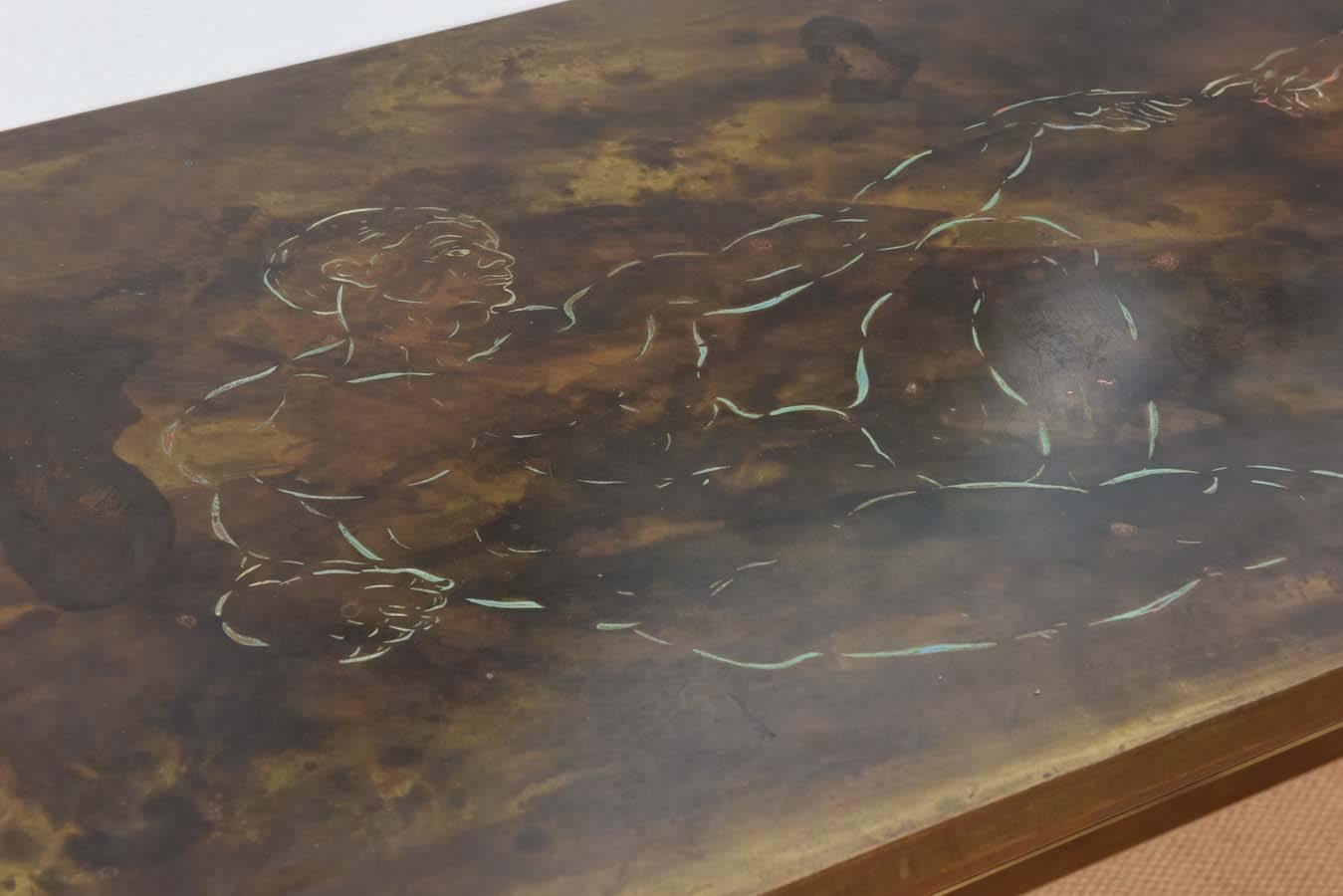 Mid-Century Modern Laverne Bronze Desk, Signed