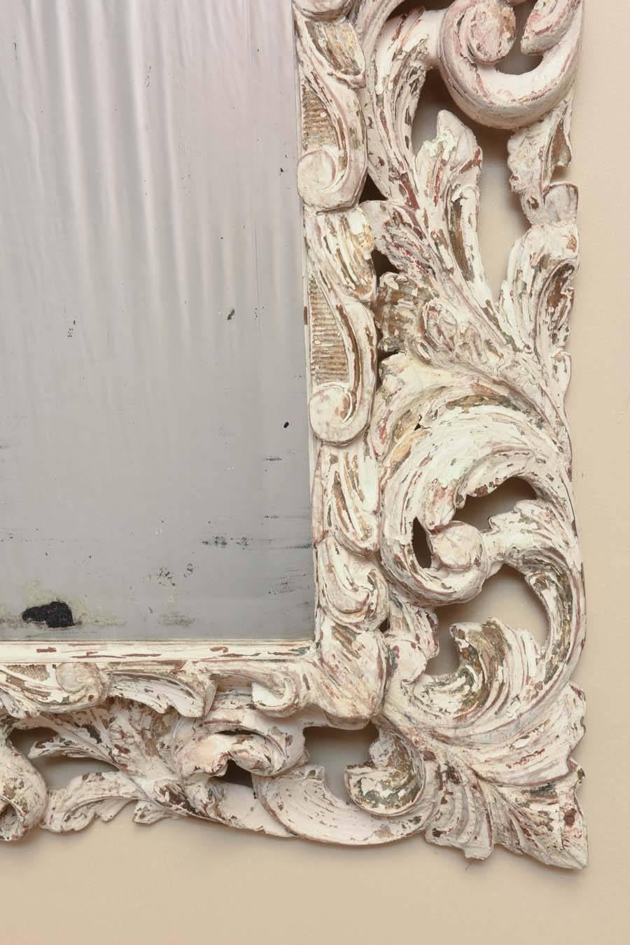 wooden carved mirror